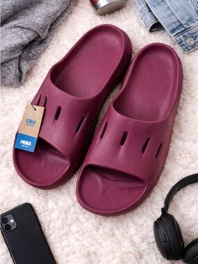 Hoka Ora Recovery Slide Men’s Size 14 Purple NWT Comfort Sandals streetwear